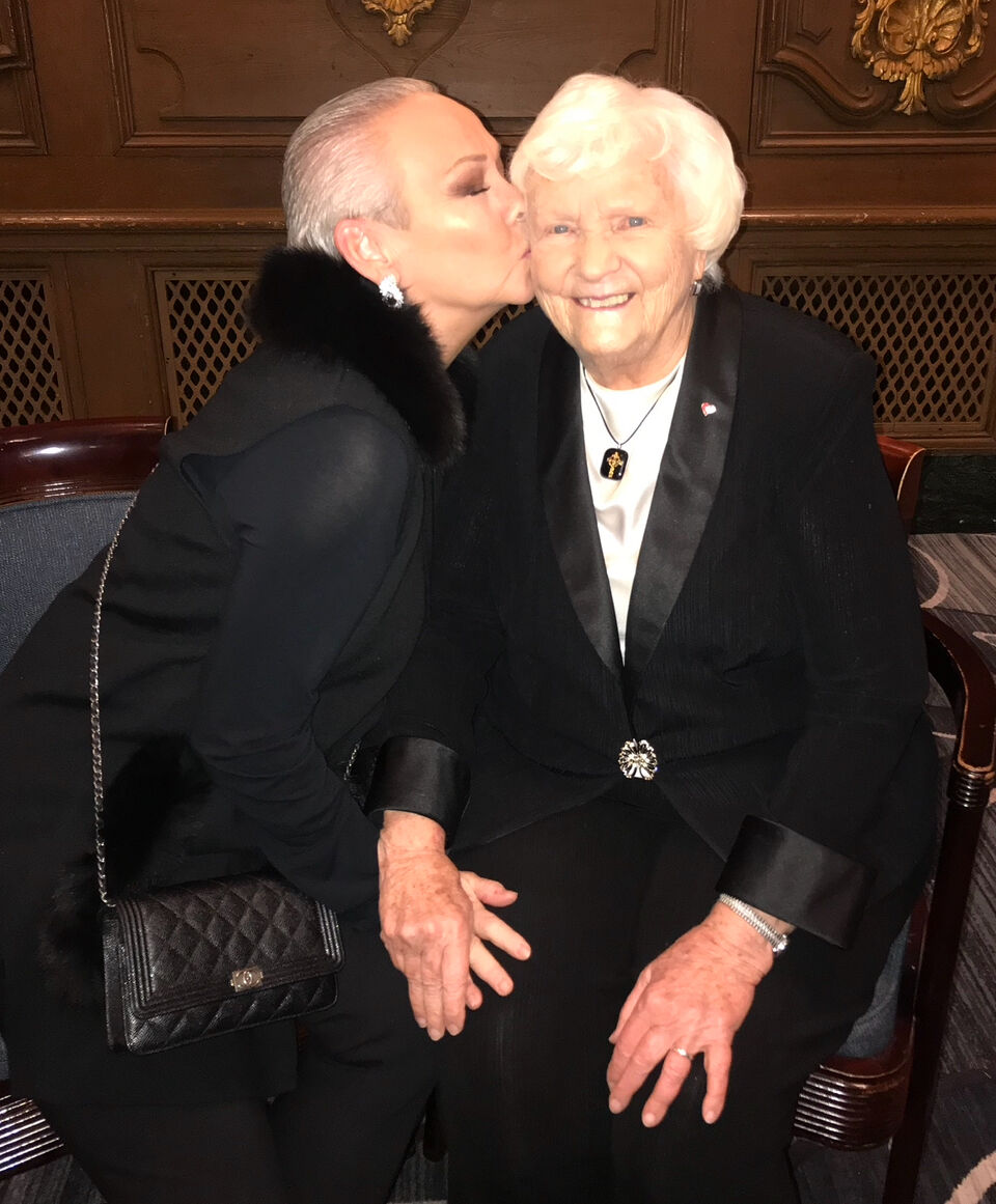 With Sister Rosemary Connelly. RIP